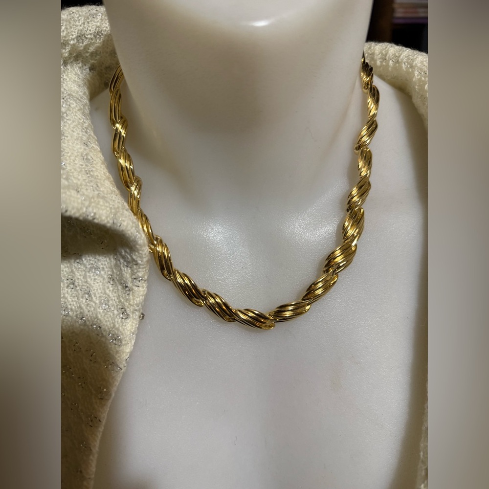 Trifari Gold Twisted Necklace